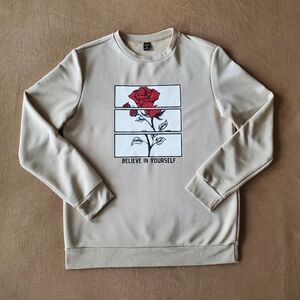 Shein Rose Graphic Women's Sweatshirt Medium